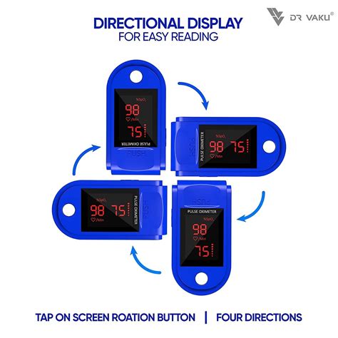 Vaku Luxos ® Pulse Oximeter Fingertip, Multipurpose Digital Monitoring ...