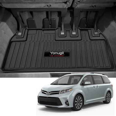 Custom All Weather TPE Cargo Mats for 2011-2020 Toyota Sienna Trunk ...