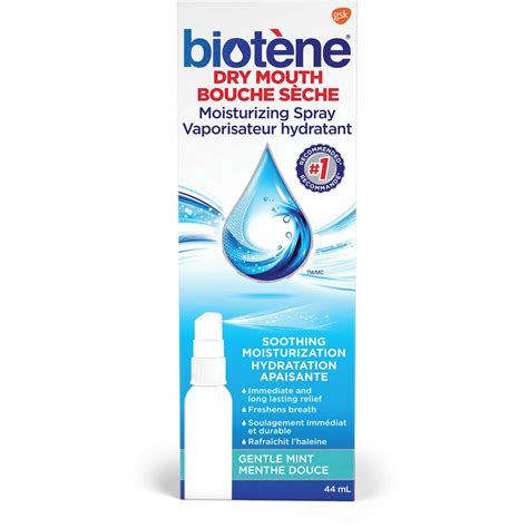 Biotene Dry Mouth Moisturizing Spray Gentle Mint 44mL - Instant Relief ...