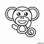 Image result for Cute Monkey Outline Clip Art