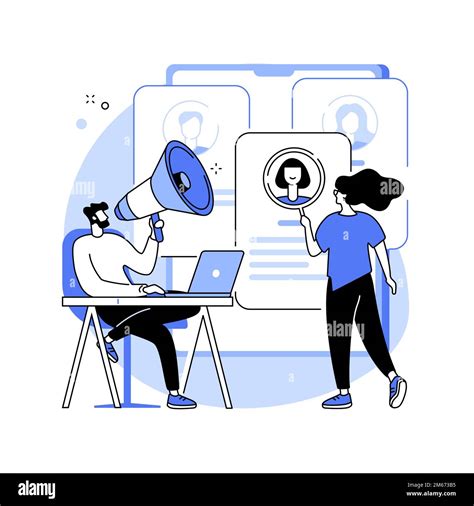 Hiring employee abstract concept vector illustration. Human resources, hiring employee, filling ...