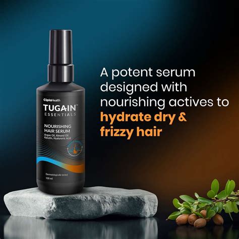 Cipla Tugain Essentials Nourishing Hair Serum | Reduces frizz & hair ...