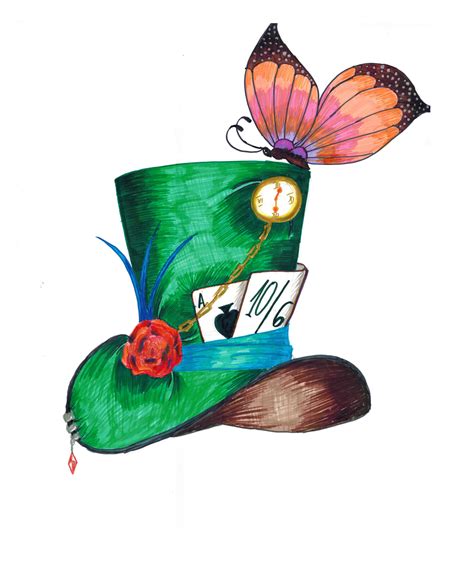 Mad Hatters Hat Drawing