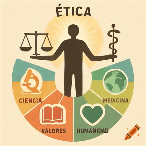 Retro-style diagram illustrating a person representing ethics ...