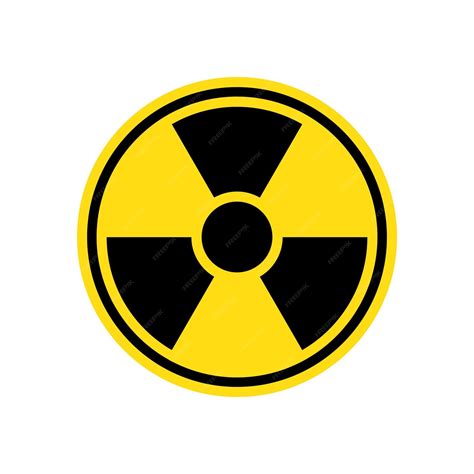 Premium Vector | Radiation hazard symbol radioactive warning sign ...