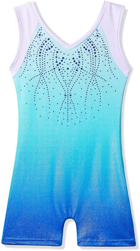 Buy BAOHULU Leotard for Girls Gymnastics Toddler Sparkle Stripes Tank ...