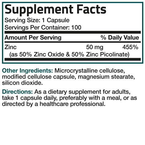 Bronson Zinc - 50 mg - 100 Vegetarian Capsules – Bronson Vitamins | Quality Vitamins and ...