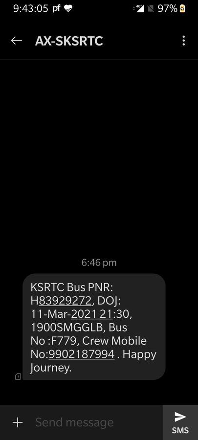 Karnataka State Road Transport Corporation [Ksrtc] — Regarding BUS