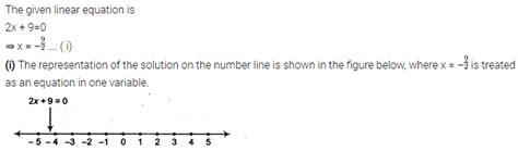 Give the geometric representations of 2x + 9 = 0 as an equation - CBSE ...
