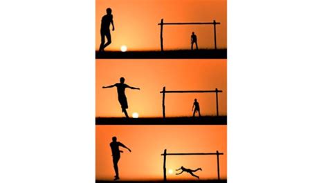 Football with the sunset. PIC is magical his photography is embracing ...