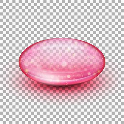Transparent soft gel capsule. | Premium Vector