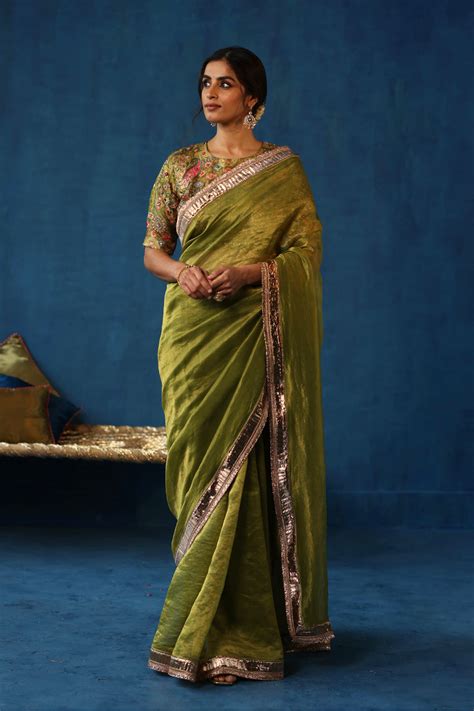 Sharbat Pista Green Saree – Bombaim