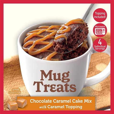 Betty Crocker Mug Treats Mezcla de pastel de chocolate y caramelo con ...