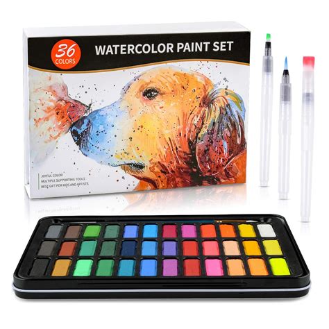 ᐉ Акварельные краски Professional Paint Set в металлическом пенале 36 ...