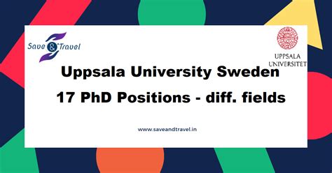 Uppsala University Sweden - PhD Vacancies
