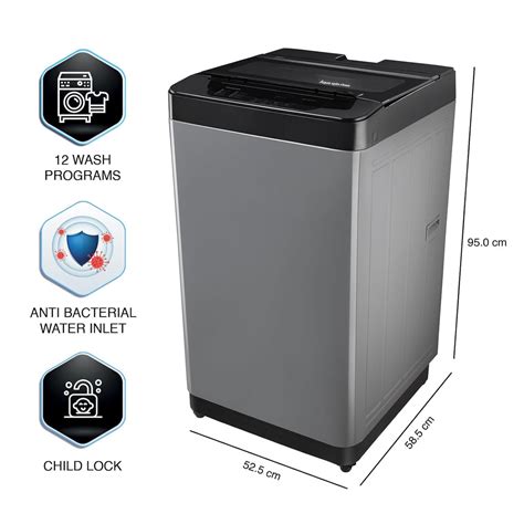 Buy Panasonic 6.5 Kg 5 Star Fully-Automatic Top Load Washing Machine ...