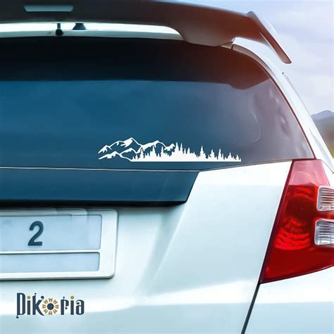Dikoria Mountain Car Sticker, car Stickers for Car Exterior, Glass ...