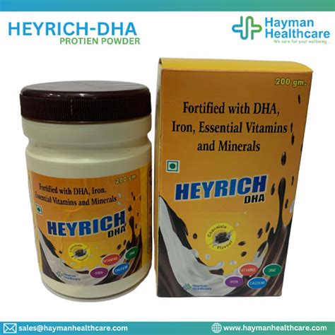 HEYRICH DHA- PROTEIN POWDER (CHOCOLATE FLAVOUR) Hayman Healthcare Pvt.