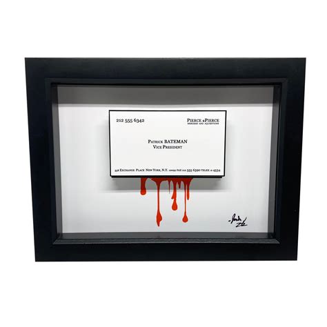 Patrick Bateman Business Card American Psycho Business Card 3D | Etsy