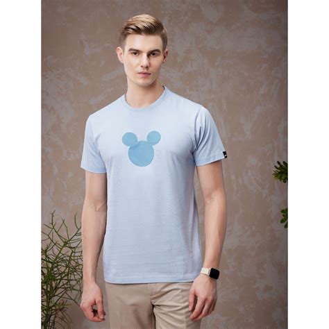 Buy Bewakoof American Pima Official Disney Mens Blue Mickey Mouse T ...
