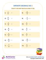 Fractions to Decimals Worksheets | Math activities