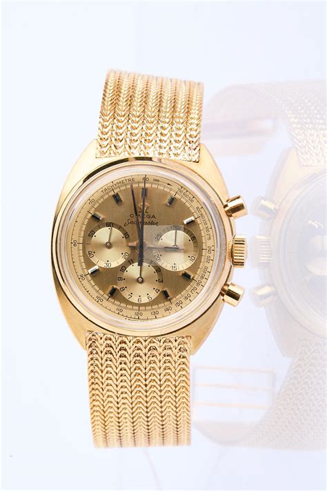 267 OMEGA: montre d’homme Seamaster en or 750/1000, trois cadrans ...