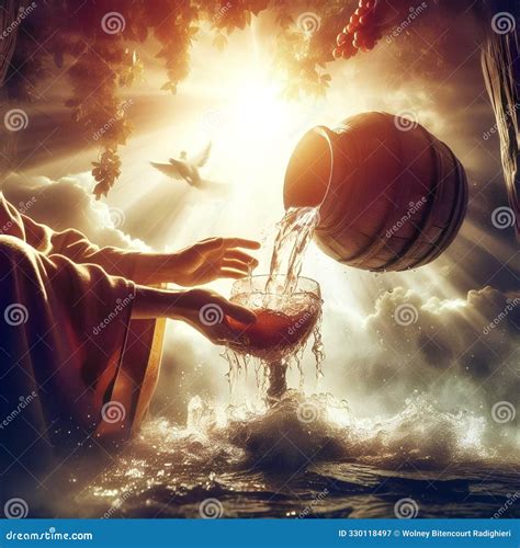 The First Miracle Of Jesus Transforming Water Into Wine At A Wedding ...