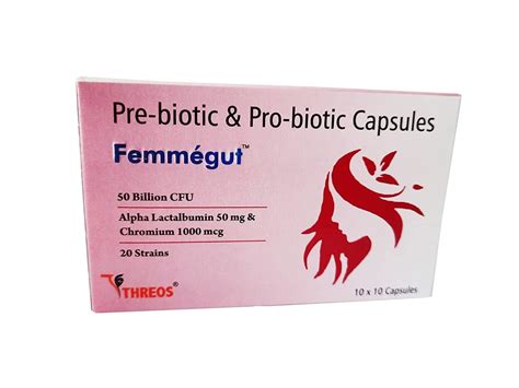 Buy THREOS Femmegut Capsules for Women Pro-biotic Capsule Femmegut Pcos ...