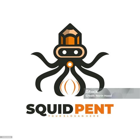 Squid Pen Template Vector Design Vector Stock Illustration - Download ...