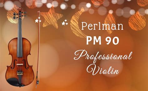 PERLMAN Classic Full Size 4/4 Violin With 1 Brazil Wood Bow, Rosin ...