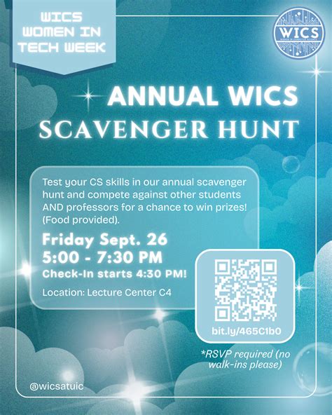 Women in Computer Science Annual Scavenger Hunt | Department of ...