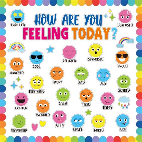 Snapklik.com : Colorful Feeling Emotion Bulletin Board Set Classroom Decorations How Are You ...