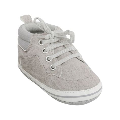 Buy Textured Grey Lace Up Sneakers For Kids Online