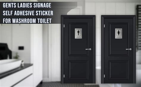 BUZZ COOL Gents Ladies Signage Self Adhesive Sticker For Washroom ...