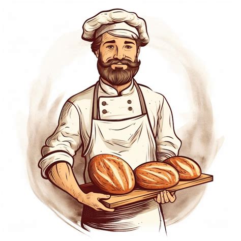 Premium Photo | Baker clip art isolated on white background