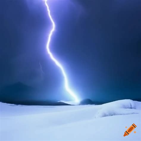 Thunder and snow weather phenomenon on Craiyon