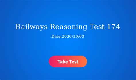 Railways Reasoning Test 174