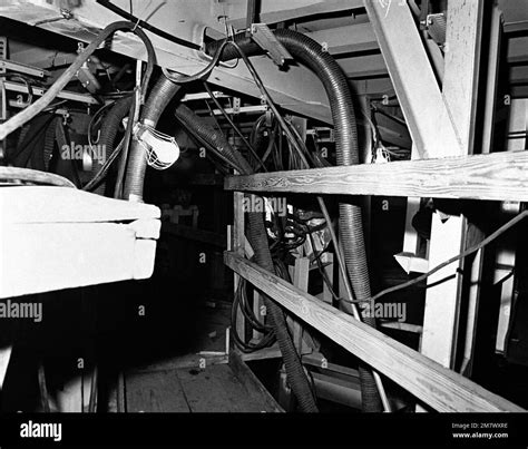 An interior view of auxiliary machinery room No. 1 on the guided ...