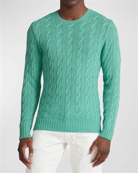 Ralph Lauren Purple Label Men's Birdseye-Knit Cashmere 1/4-Zip Sweater ...