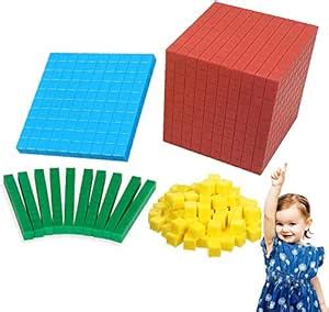 Math Manipulative Base Ten Blocks Montessori Math Teaching Tools for ...