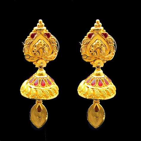 Mesmerising Traditional 22K Gold Jhumkas – atjewels.in