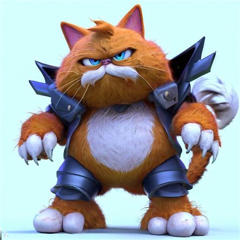 Garfield the cat, but he's a CGI digimon. (Bing Image Creator) : r ...