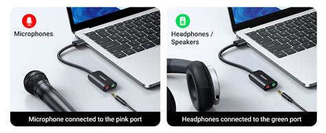 UGREEN USB to Audio Jack Sound Card Adapter with Dual TRS 3-Pole 3.5mm ...