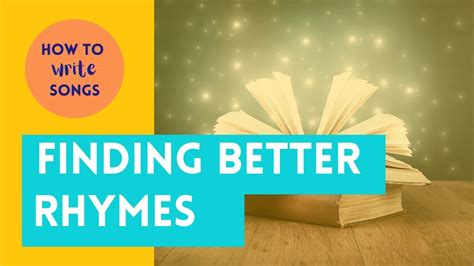 How To Write Songs — Finding Better Rhymes - YouTube