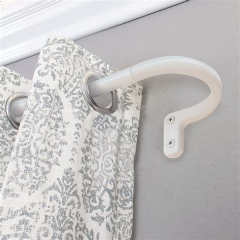 Decopolitan 28-in to 48-in White Steel Wrap-around Curtain Rod with ...