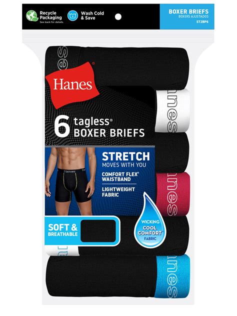 Hanes Men's Cotton Stretch Boxer Briefs, 6 Pack India | Ubuy