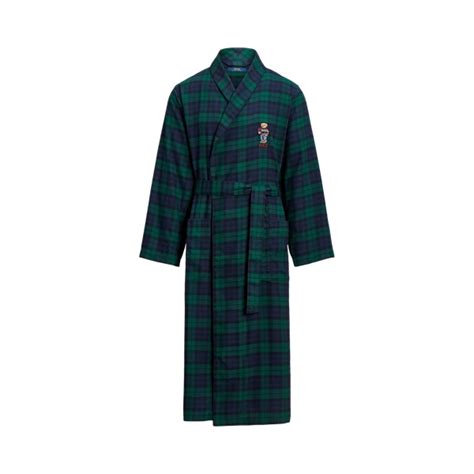 Polo Bear Plaid Flannel Robe for Men | Ralph Lauren® IN