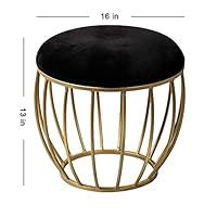 Nestroots Ottoman Metallic Stool Set of 2 Side Table | Stool for Living ...