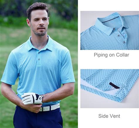 Alex Vando Mens Golf Shirt Moisture Wicking Quick-Dry Print Performance ...