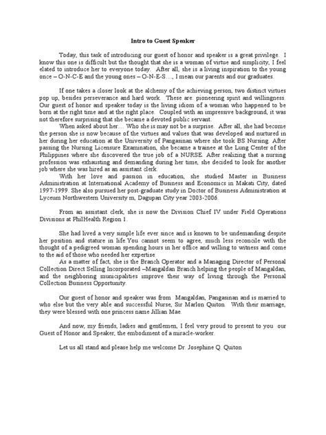 Image result for Introducing a Host Sample Script